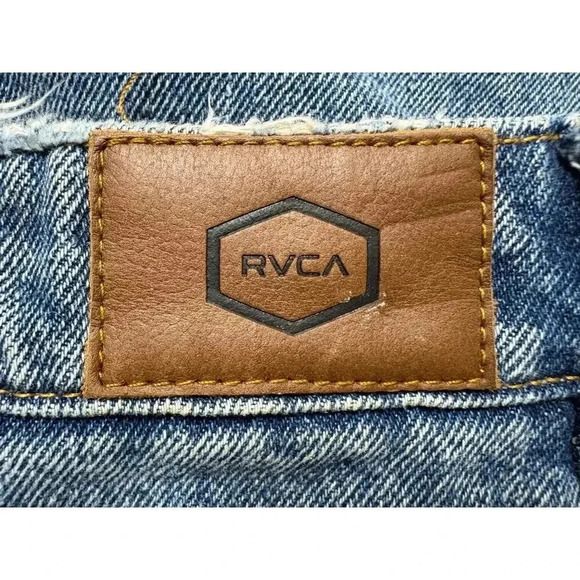 RVCA Women's Two Tone Denim Mini Skirt Size 28 - Picture 5 of 8